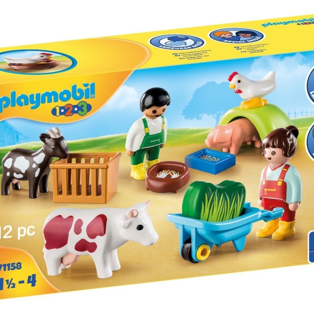 playmobil摩比世界71158在農場開心玩耍
