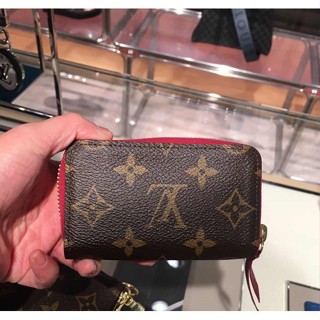 二手 LV-LOUIS VUITTON M61299 ZIPPY 經典花紋信用卡零錢包.紫紅