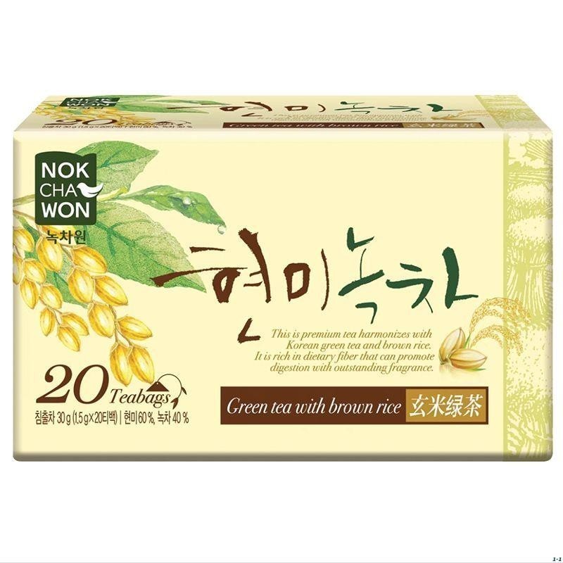 溫馨百貨  韓國進口NOKCHAWON綠茶園袋泡玄米綠茶下午茶飲料獨立養生茶包