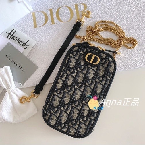 二手免運 Dior 30 Montaigne 手機袋 S2114UTZQ_M928手機包 斜背包 挎包 連帶包