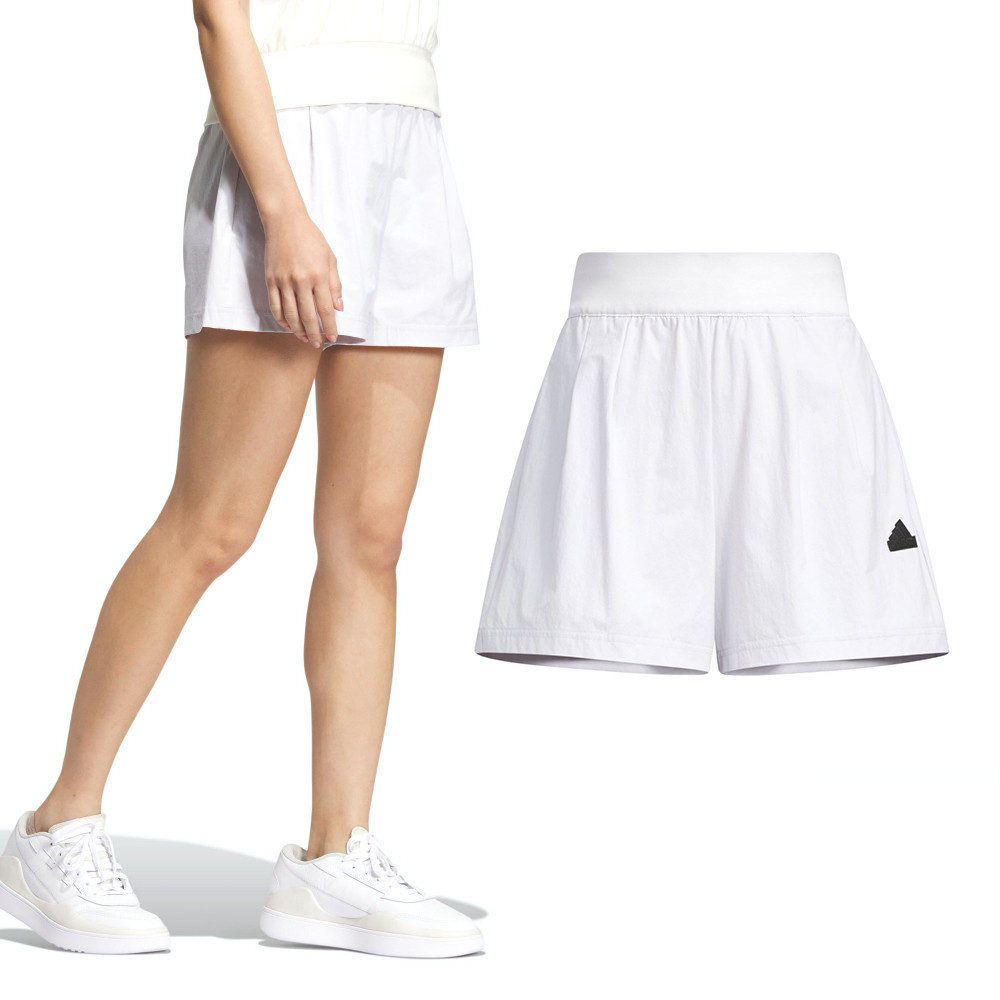 Adidas TECH WV SHORTS 女款 白色 運動 休閒 尼龍 寬鬆 短褲 IM8828