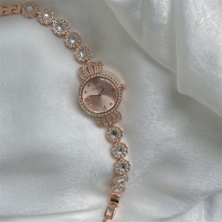 Zoey-✨腕錶 手錶 手錶女士vintage高級輕奢奢華鏈條腕錶學生氣質水鑽手鏈
