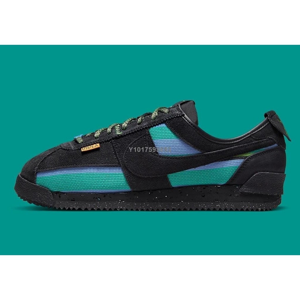 Union x Nike Cortez 黑藍綠經典休閒滑板鞋DR1413-001 男女鞋