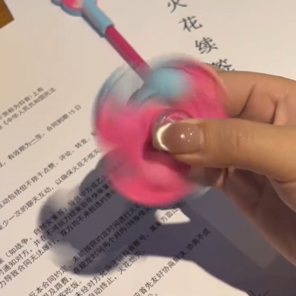 創意旋轉風車玩具筆可拆卸立體泡泡指尖陀螺解壓筆簽字筆學生禮物