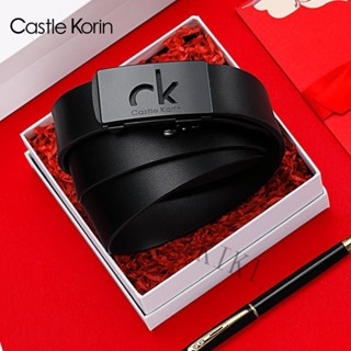 男生皮帶 真皮腰帶 可旋轉扣頭 自動扣男士皮帶 西裝皮帶 自動皮帶 Castle Korin男士皮帶真皮內扣腰帶 高檔牛