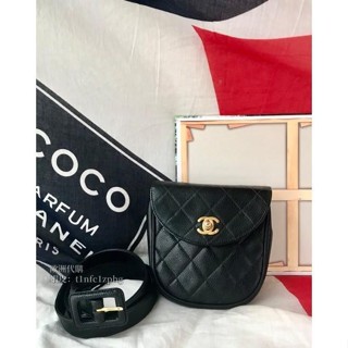 法國代購 稀缺款 Chanel Vintage Caviar Beltbag 香奈兒荔枝皮腰包