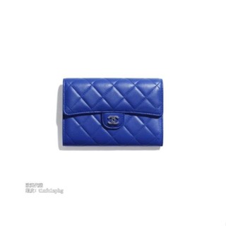 法國代購 香奈兒 Chanel 小香 經典款 中夾 A84341 藍色