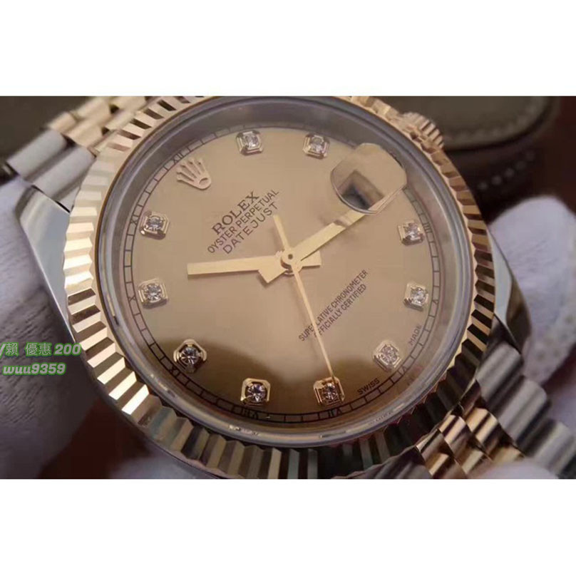 Rolex 勞力士 潛航者男士腕錶 潮流時尚防水日曆機械手錶 男116233G 瑞士機芯 金色錶鏈 黃金錶 商務