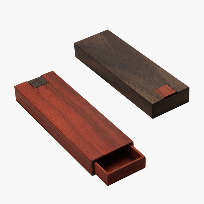 鋼筆盒 木質文具盒中國風收納盒簡約復古高檔筆盒抽屜式紅木鋼筆盒定制