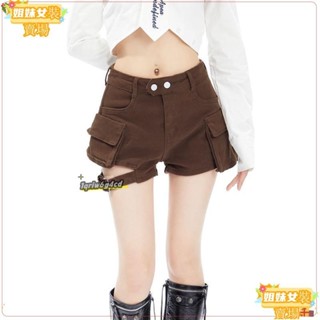 🎀臺灣限時購物🎀牛仔短褲 顯瘦牛仔短褲 美式復古工牛仔短褲夏季2025眾設計感大口袋休閒短褲潮sige