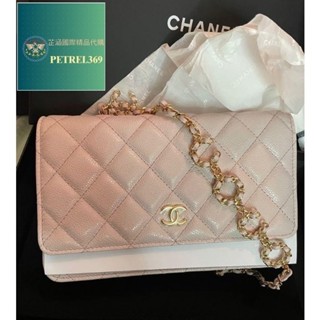 二手精品 Chanel Coco Wallet On Chain Woc 香奈兒 鏈條包 淡粉紅 AP2298
