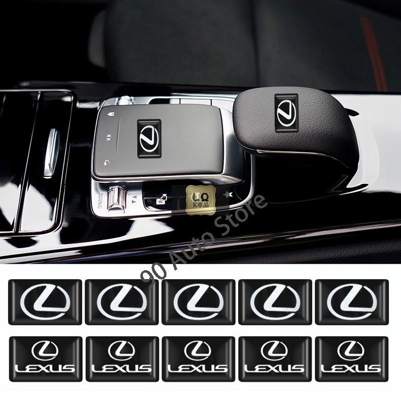 適用於10個/套 雷克薩斯Lexus NX300h NX200T 汽車扶手按鍵滴膠貼 車內隨意標貼 中控面板小標裝飾貼