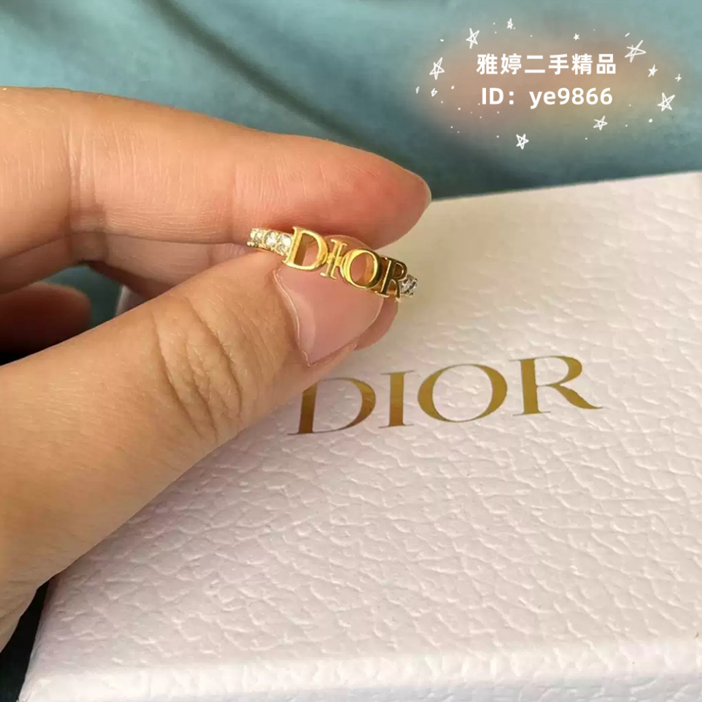 DIOR R1009D DIO(R)EVOLUTION 迪奧 字母裝飾 水晶戒指