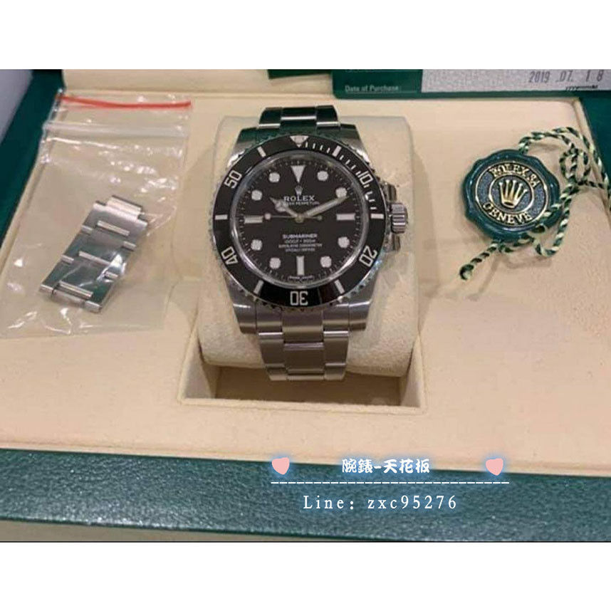 勞力士 114060 Rolex 黑水鬼 無曆 陶瓷外圈 Submariner 停產腕錶
