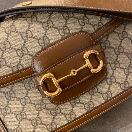 二手 Gucci 602204 Gucci 1955 Horsebit 經典 復古防水布 風琴包 明星同