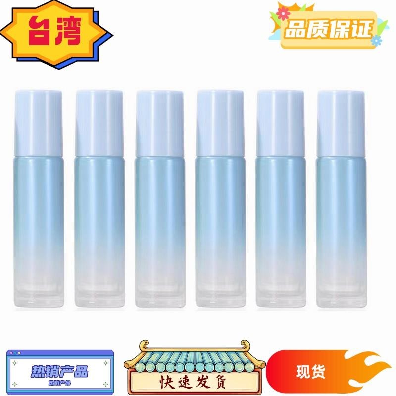 台灣熱銷 6 件裝 10ml 彩色透明玻璃瓶滾瓶滾瓶滾瓶 10ml 玻璃噴霧瓶滴管瓶精油瓶