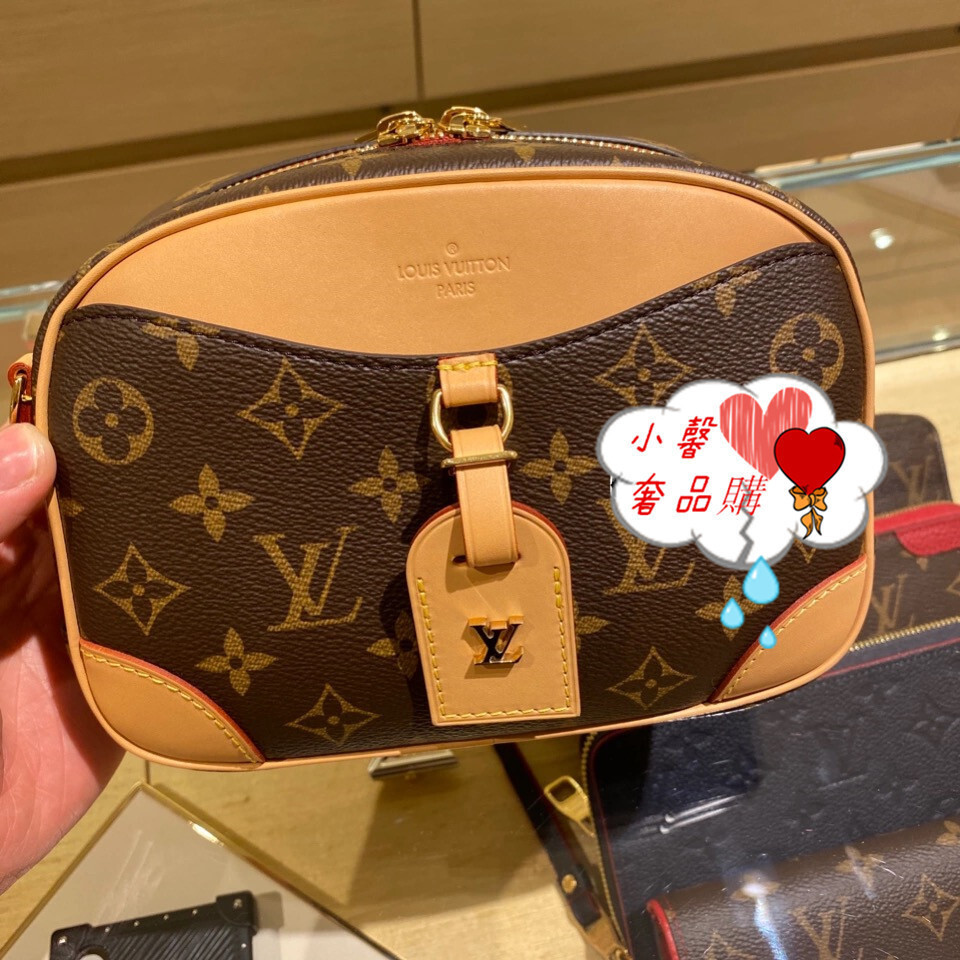 折扣 LV 路易威登 M45528 DEAUVILLE 經典老花 女款 迷你 棕色 牛皮 相機包 单肩包 斜挎包