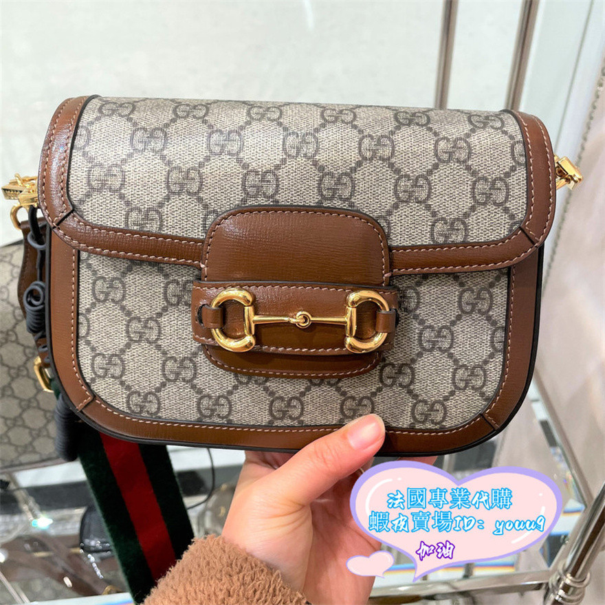 現貨+免運 古馳 GUCCI 馬銜扣1955系列 迷你 肩背包 單肩包 馬鞍包 658574 斜背包 斜背包