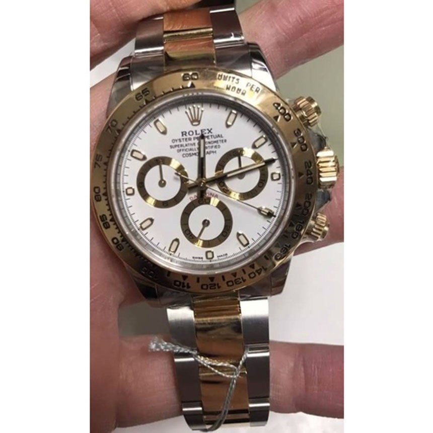 Rolex 勞力士 116503 迪通拿 Daytona 半金 白面腕錶