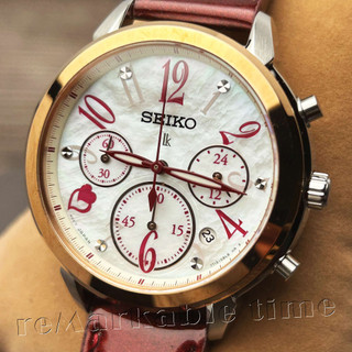 【SEIKO LUKIA】三眼藍寶石水晶漆皮皮帶女手錶SRW812P1/SRW812~送禮首選