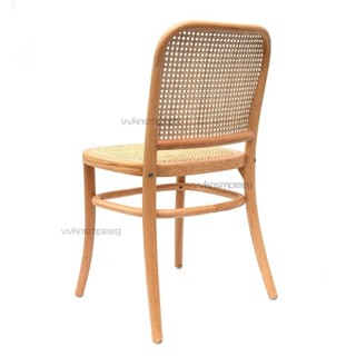 北歐輕奢簡約現代中古原木藤編餐椅舒適藝術傢用咖啡設計茶室椅子