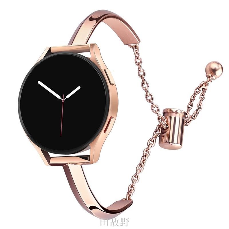 【田故野】SAMSUNG 金屬鏈錶帶珠寶錶帶適用於三星 Galaxy Watch 4/5 Active 2 Gear S