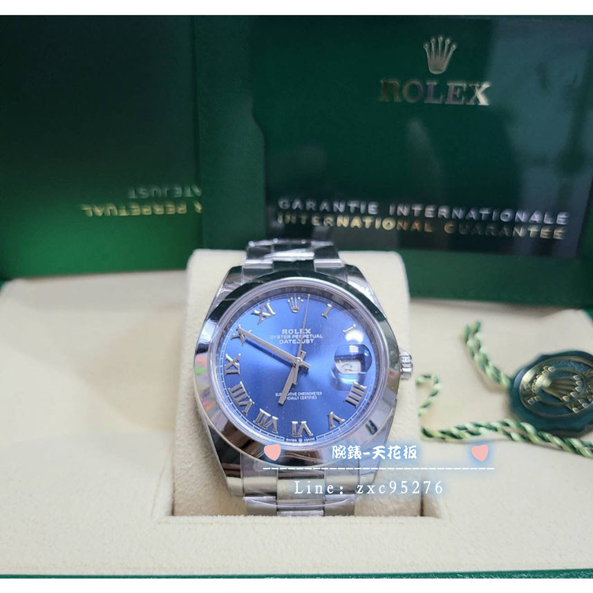Rolex 勞力士 126334 白鋼 藍面 羅馬時標 Datejust 41Mm 21年 126333腕錶