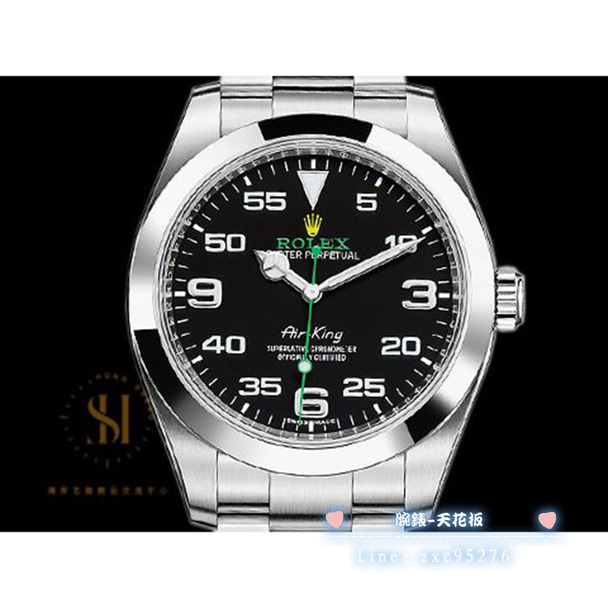 Rolex 勞力士 Air-king 空中霸王 116900 綠色指針 3131型機芯 Af465腕錶