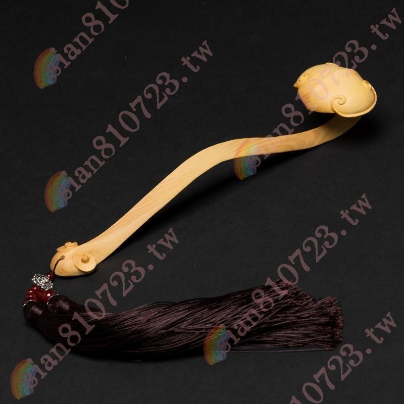 黃楊木雕中式實木把玩文玩手把件雕刻工藝品客廳風水擺件事事如意-5Z3