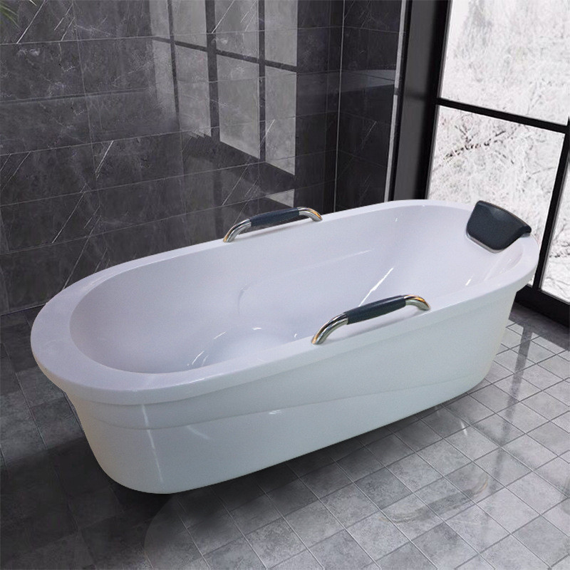 【益曼傢居】亞剋力會所浴缸 一體式可移動傢用小戶型單人衛生間成人獨立浴桶