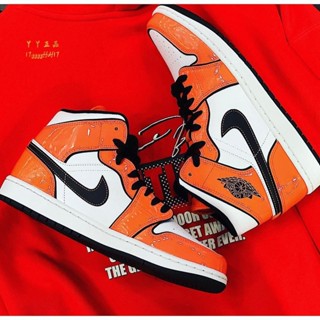 韓國代購 Air Jordan 1 Mid "Tur Orange" 二次元 小扣碎 籃球鞋 DD6834-802