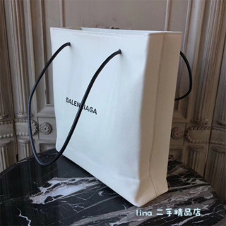 精品現貨 Balenciaga 巴黎世家 North-South 手提 皮革 白色 購物袋 托特包