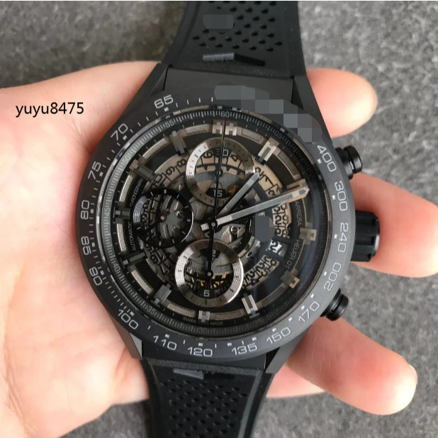 實拍xf廠卡萊拉系列FT6071計時碼表橡膠表帶陶瓷殼腕表全自動上鏈機芯運動手錶自動機械錶手錶男閒運動男士手錶防水計時