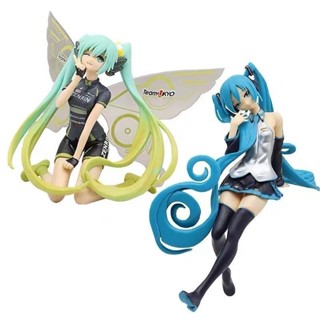 ✨精選聯盟🌈初音未來玩偶 蝴蝶賽車初音未來手辦miku壓泡麵動漫二次元機箱車載擺件模型禮物交換禮物 同學禮物 公仔