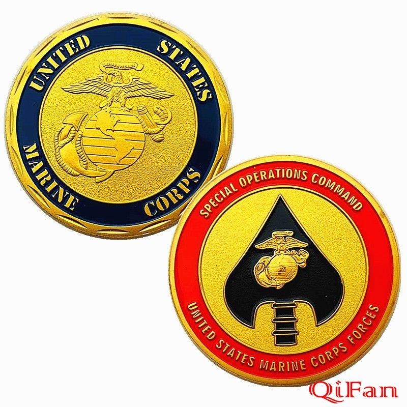 熱銷款美國挑戰幣海軍鍍金紀念章 把玩擺件金幣硬幣海盜裝飾幣紀念幣