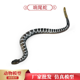 ✨甄選新品✨兒童整蠱玩具沙盤擺件模擬實心靜態兩棲爬行動物響尾蛇蟒蛇模型h6🎇x6