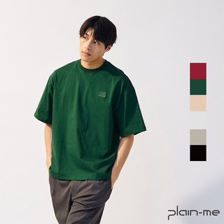 plain-me OOPLM 寬版經典疊字LOGO TEE OPM0107-241
