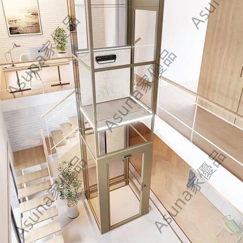 🌈新款別墅電梯家用小型室內外二三四五層家庭簡易閣樓曳引升降機