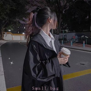 【小口袋】連帽風衣外套 女生新款韓版上衣 休閒外套 寬鬆外套 顯瘦上衣 百搭開衫外套