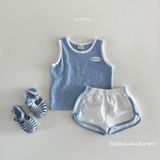 Lovelg baby🌷24韓版ins童裝夏季男女嬰小童棉軟運動背心T恤短褲套裝寶寶兩件套