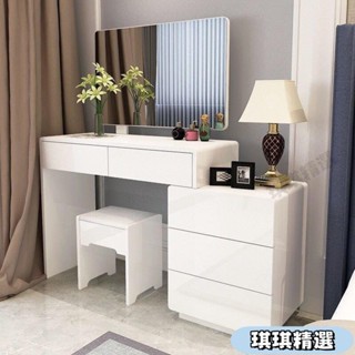 【新品】梳妝臺臥室小戶型迷你簡約現代化妝桌多功能梳妝卓可伸縮化妝臺CHN