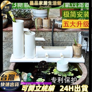 ✨臺灣公司貨✨2023新款P3款陶瓷圓缸魚缸流水製氧過濾器淨化養魚設備送靜音水泵聚財風水擺件流水擺件開運招財小物風B14