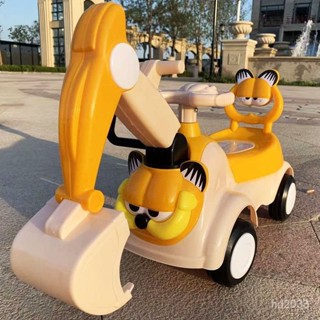 【Luck百貨】抖音扭扭車兒童車挖機小孩寶寶玩具車可坐四輪溜溜車妞妞車帶音樂 滑闆車