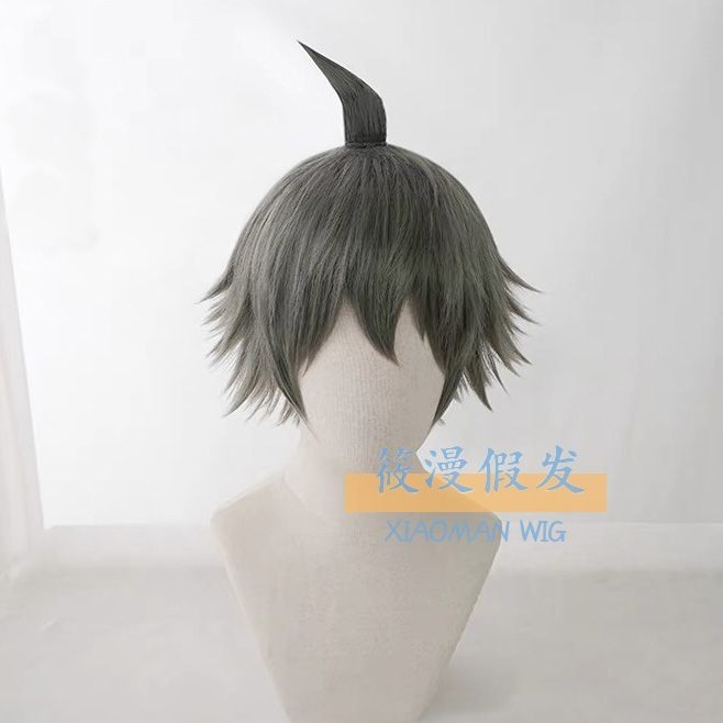 💮台灣出貨💮 筱漫 彈丸論破 日向創 灰綠色cos個性短髮cosplay動漫假髮假毛 彈丸論破
