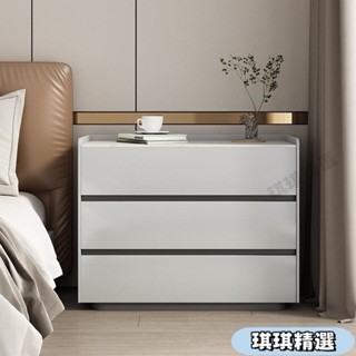 【新品】全實木床頭櫃大三層簡約現代高級感收納櫃新款輕奢主臥高階床邊櫃CHN