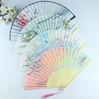 臺灣熱銷🌸扇子摺扇中國風古風小扇夏季隨身折疊和風舞蹈兒童古代漢服女式扇 4FEP
