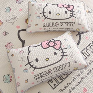ins風枕頭套💖HelloKitty夏季冰絲乳膠枕套女童枕頭凱蒂貓纖維枕芯kt貓枕芯套 卡愛枕套