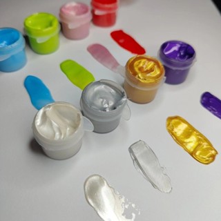 ✨四季色彩✨臺灣出貨✨56色珠光顔料diy石膏娃娃閃光顔料手機殻兒童美術防水丙烯顔料