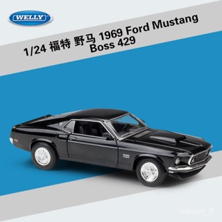 【閤金車模】威利WELLY 1:24福特野馬1969Ford Mustang 429模擬閤金汽車模型