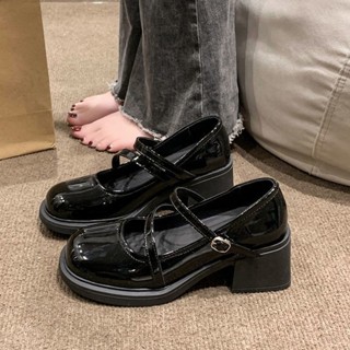 JK女小皮鞋女厚底2023年新款學院風綁帶粗跟中跟瑪麗珍日系jk單鞋
